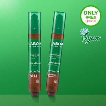 [LABO-H] Hair Line Ampoule Lightweight Scalp Care Double Set | 15ml × 2 + Shampoo 50ml