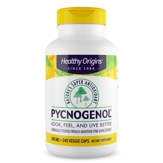 [Healthy Origins] Pycnogenol 100mg | Dietary Supplement with Pine Bark Extract | 240 Veggie Capsules