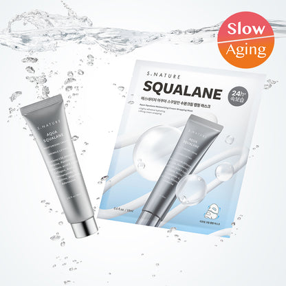 [S.NATURE] Aqua Squalane Cream Wrapping Sheet Mask – Smooth Radiant Finish (1 Sheet)