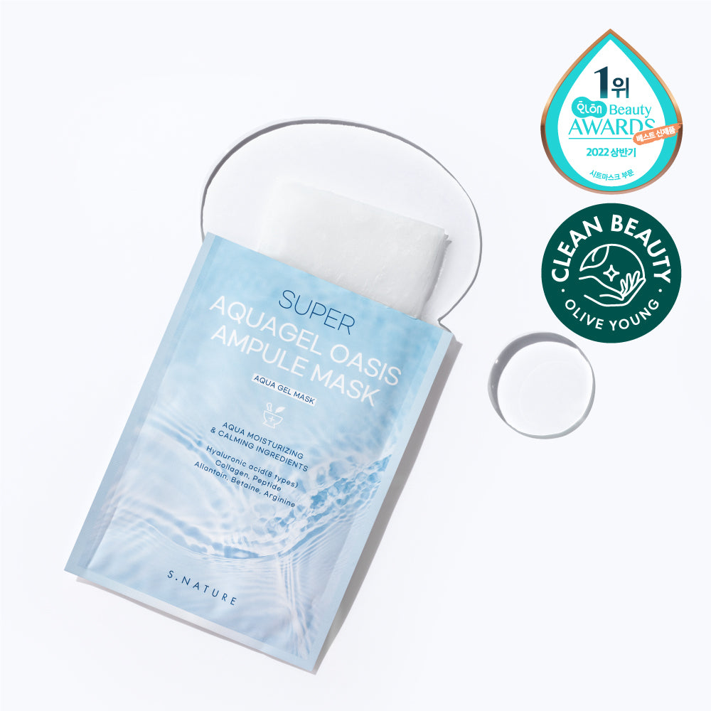 [S.NATURE] Super Aquagel Oasis Ampoule Mask Hydrating Glow Finish 10 Sheets