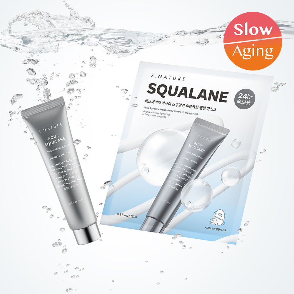 [S.NATURE] Aqua Squalane Cream Wrapping Sheet Mask Soft Moist Finish | 4 Sheets