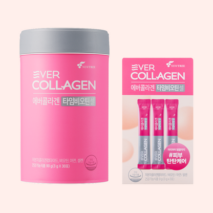 [EVER COLLAGEN] Time Biotin Cell Collagen Powder Sticks Cranberry Flavor 33 Sticks