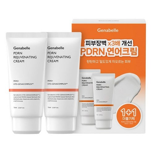 [Genabelle] PDRN Rejuvenating Cream Double Set 70ml x 2 | Korean Facial Cream | PDRN Salmon DNA Formula