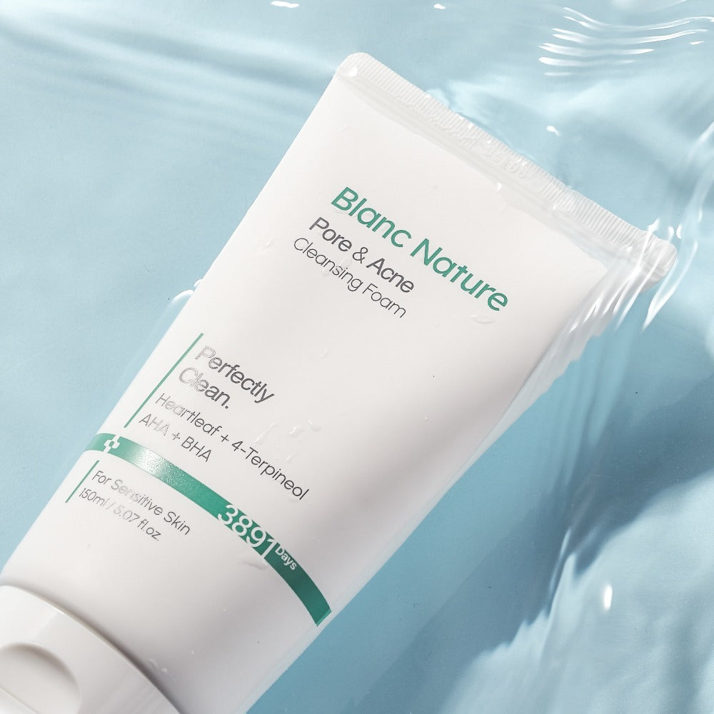[Blanc Nature] Pore & Acne Cleansing Foam Creamy Refreshing Finish 150ml