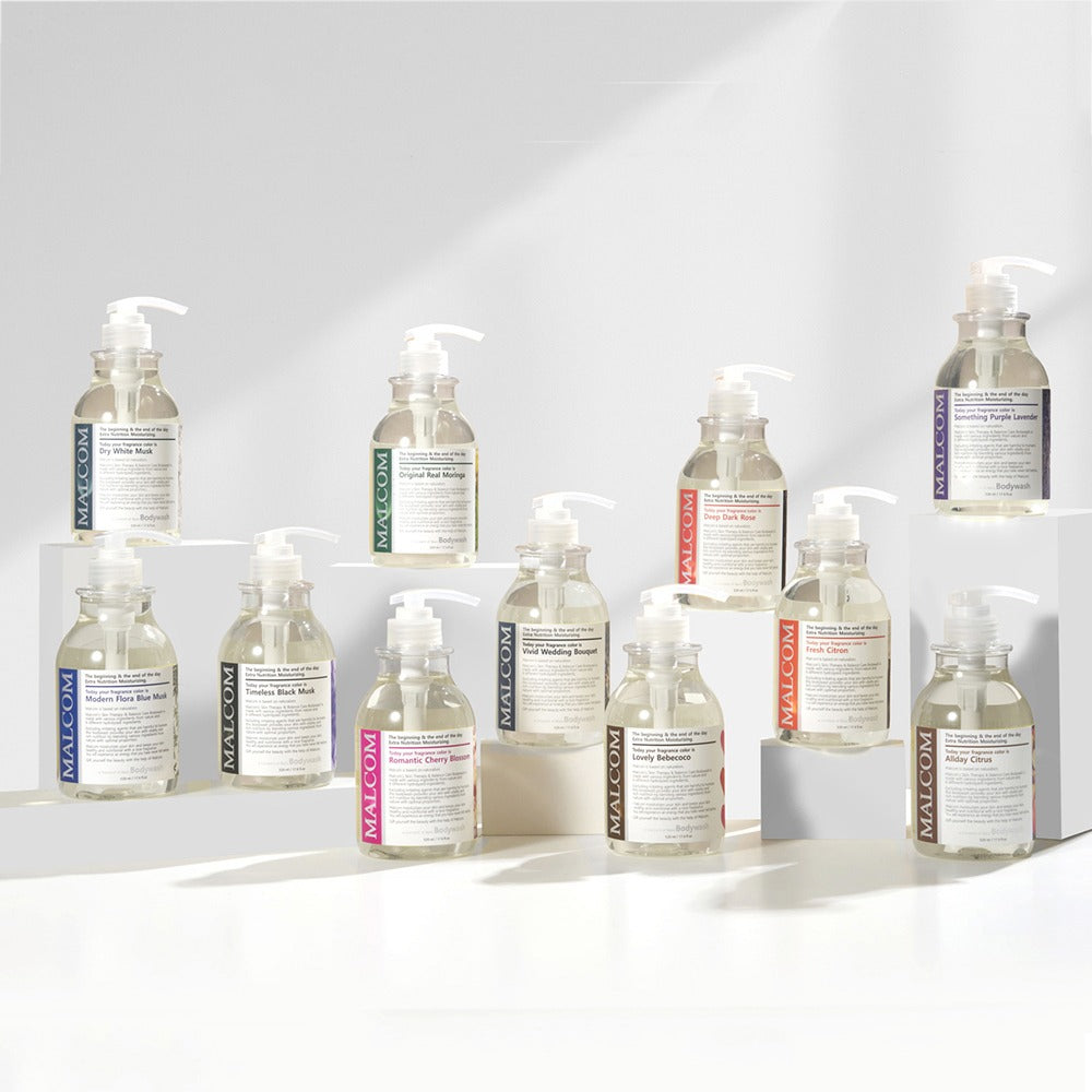 [MALCOM] pH-Balanced Allergy-Free Body Wash Hydrating Clean Finish 520ml (5 Scents)