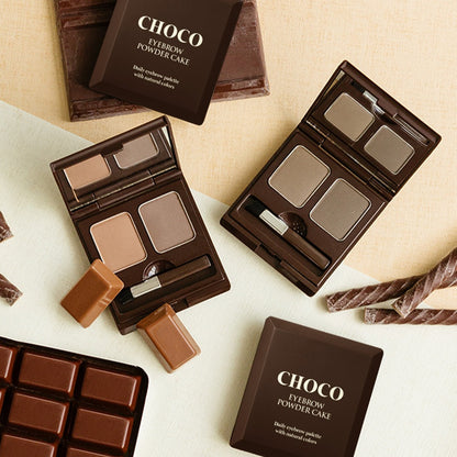 [SKINFOOD] Choco Eyebrow Powder Cake Natural Soft Brow Finish 2 Colors