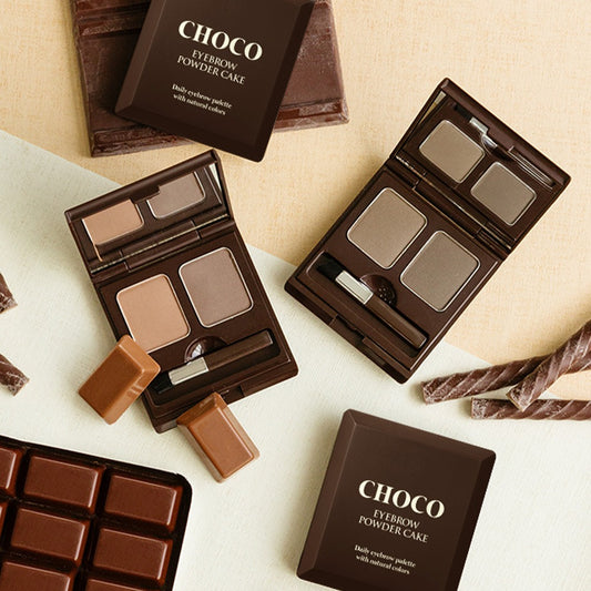 [SKINFOOD] Choco Eyebrow Powder Cake Natural Soft Brow Finish 2 Colors