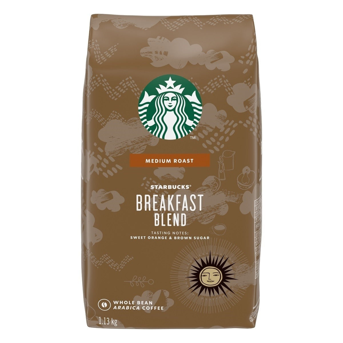 [Starbucks] Breakfast Blend Whole Bean Coffee | Bright & Balanced Flavor | 1.13kg | GlowLab