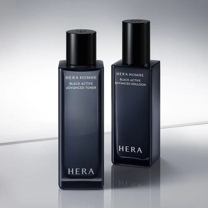 [HERA] Homme Black Active Skincare Set Hydrating Comfort Toner & Emulsion Duo 235ml