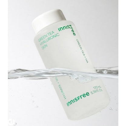 [Innisfree] Green Tea Hyaluronic Skin Care Set – Refreshing Hydration Finish (4-Piece Set)