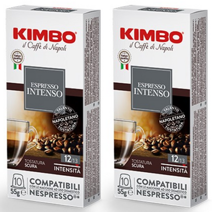 [Kimbo] Nespresso-Compatible Coffee Capsules | Napoli · Barista · Intenso Variety Pack | 2 Packs × 10pcs (5.5g Each)