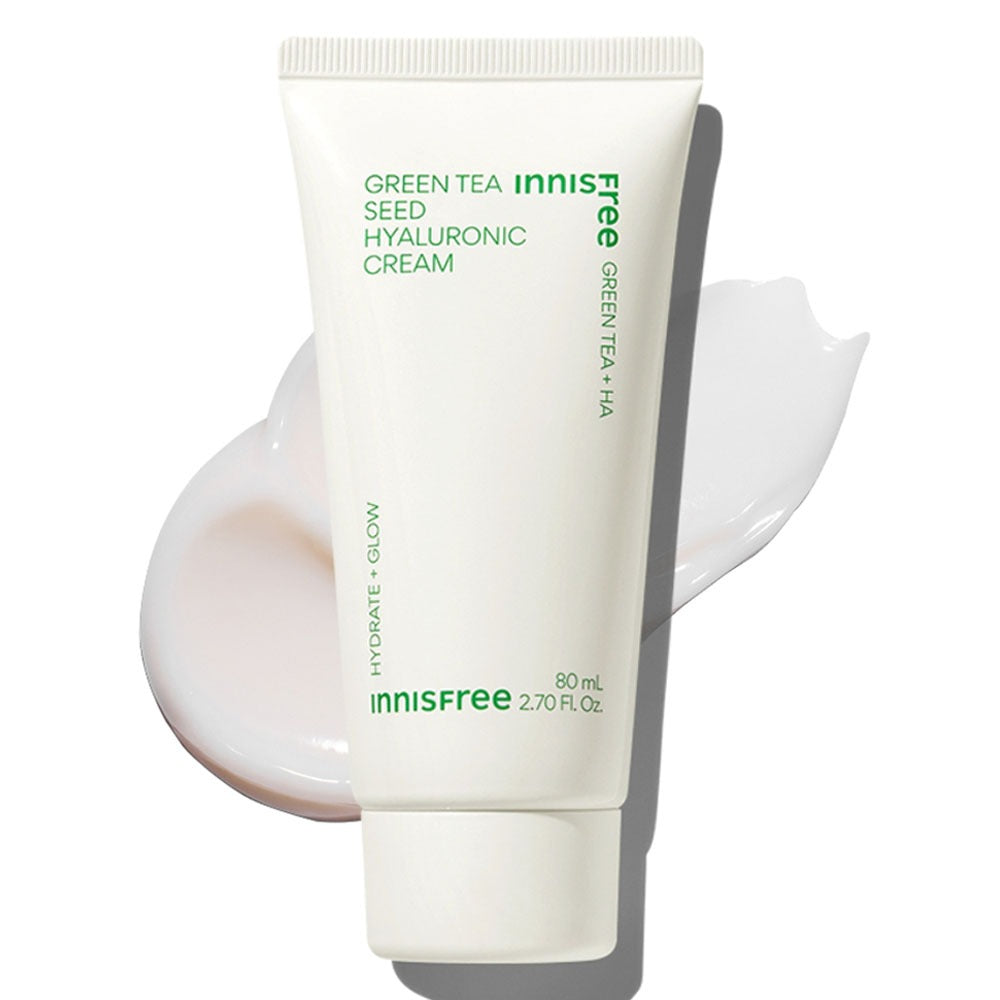 [Innisfree] Green Tea Seed Hyaluronic Cream – Soft Dewy Moisture Finish (80 ml)