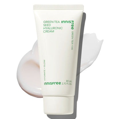 [Innisfree] Green Tea Seed Hyaluronic Cream – Soft Dewy Moisture Finish (80 ml)