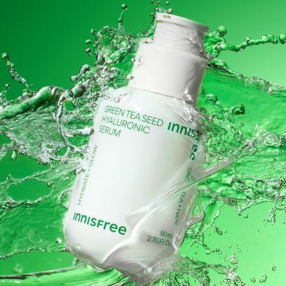 [Innisfree] Green Tea Seed Hyaluronic Serum Set with Fresh Dewy Hydration | 80ml + 10ml