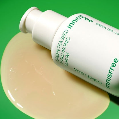 [Innisfree] Green Tea Seed Hyaluronic Serum Set with Fresh Dewy Hydration | 80ml + 10ml