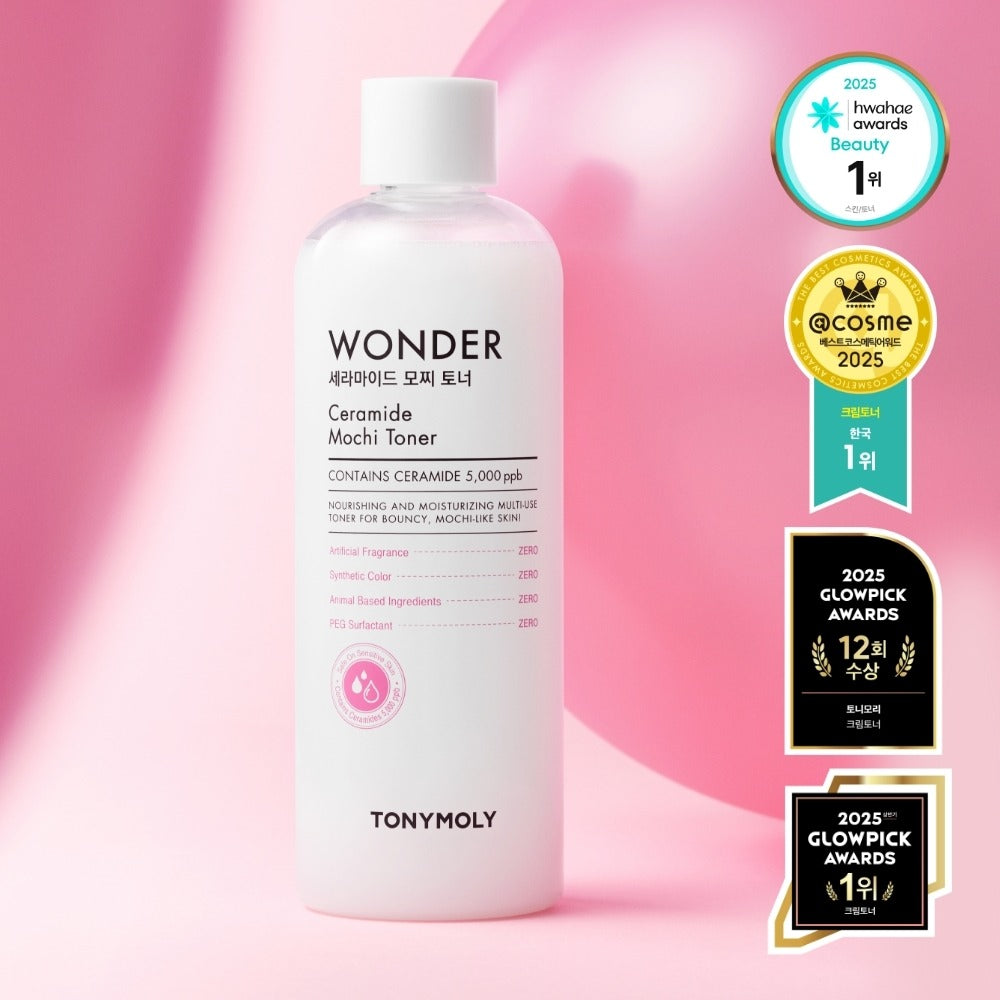 [TONYMOLY] Ceramide Mochi Toner Hydrating Soft Texture Set 630ml (500ml + 100ml + 30ml Cream)