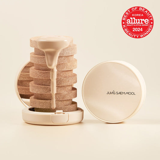 [JUNG SAEMMOOL] Skin Nuder Cover Layer Cushion Lightweight Natural Finish Set (Cushion + Refill)