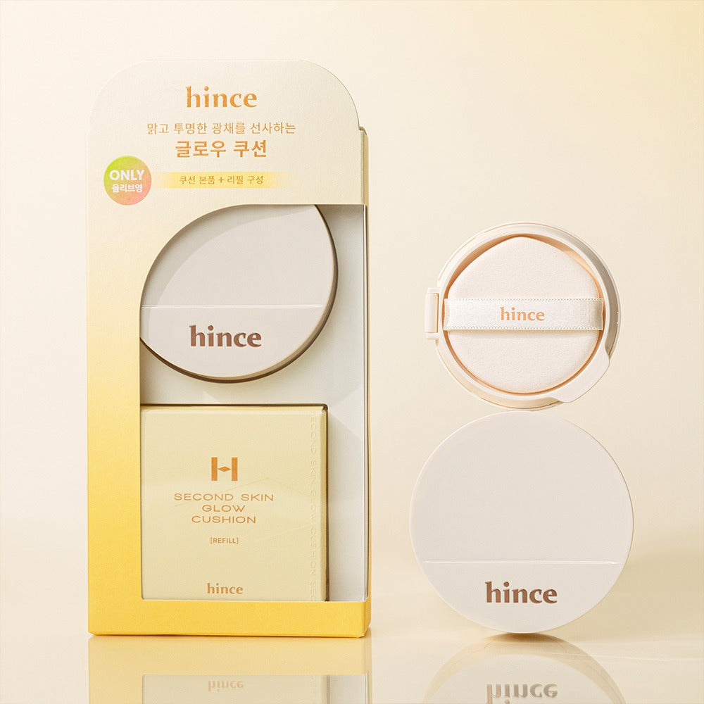 [hince] Second Skin Glow Cushion Radiant Semi-Glow Finish Set 2 Count