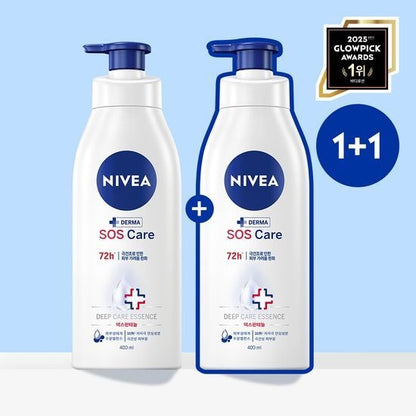 [NIVEA] SOS Care Body Lotion – Soft Hydrating Finish – 400ml x 2