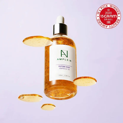 [AMPLE:N] Peptide Shot 2X Pore & Firming Ampoule 100ml – Lightweight Peptide Serum for Smooth, Refined-Looking Skin