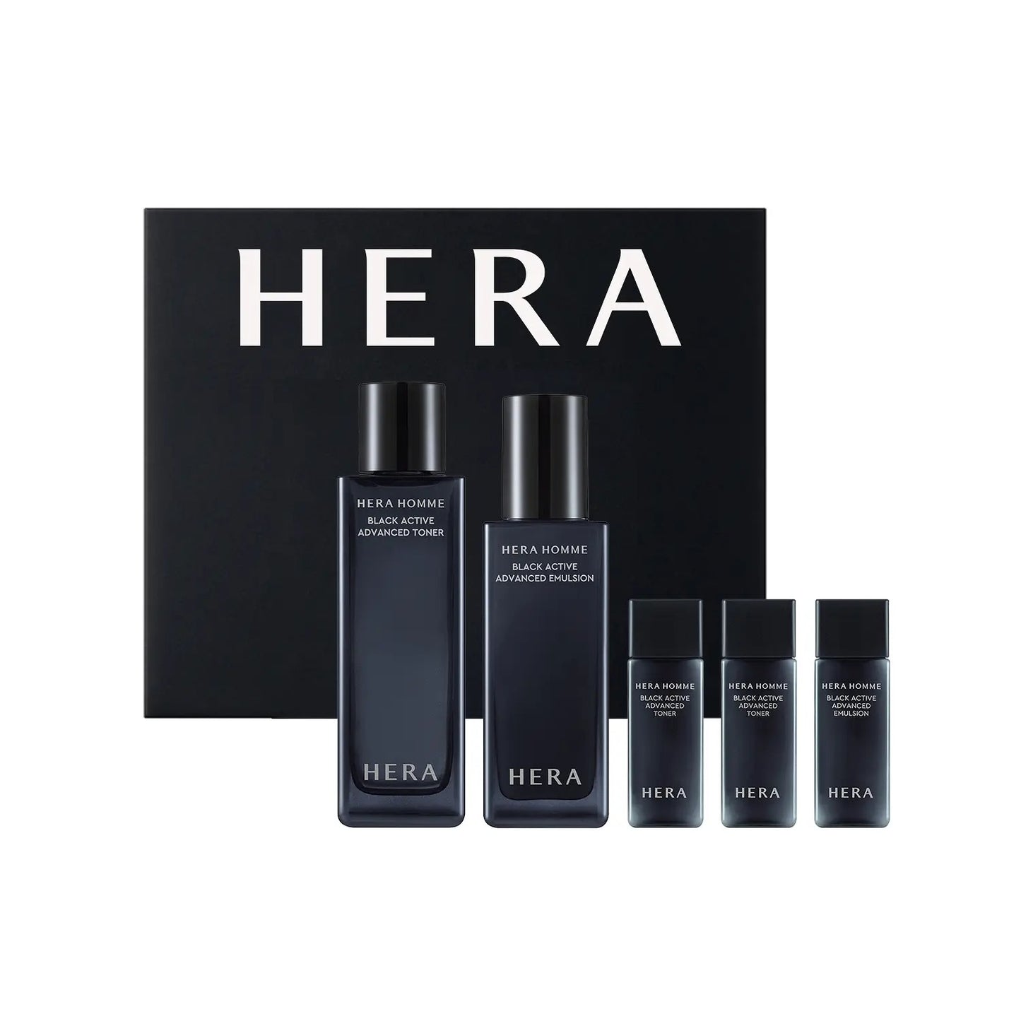 [HERA] Homme Black Active Skincare Set Hydrating Comfort Toner & Emulsion Duo 235ml