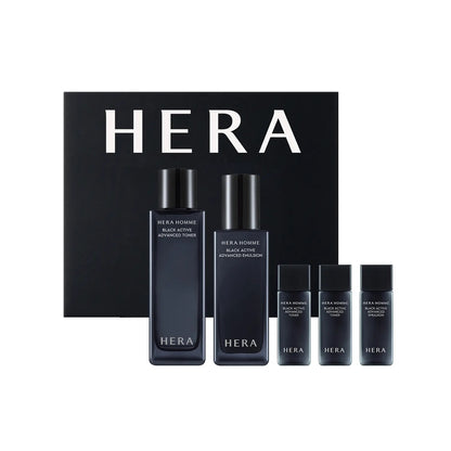 [HERA] Homme Black Active Skincare Set Hydrating Comfort Toner & Emulsion Duo 235ml