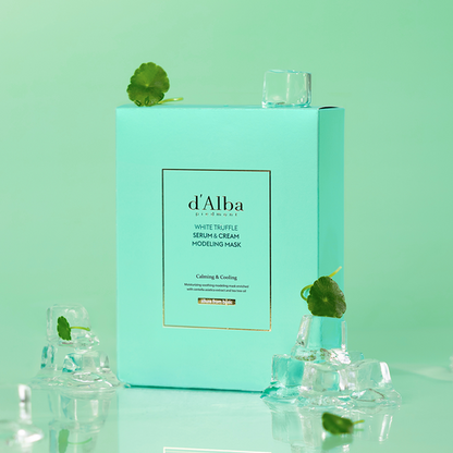 [d’Alba] Serum & Cream Modeling Mask 66g × 4 Applications | Hydrating & Firming Skincare Pack