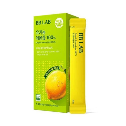 [BB LAB] Organic Lemon Juice Stick | Pure NFC Squeezed 100% Lemon | 10 Sticks