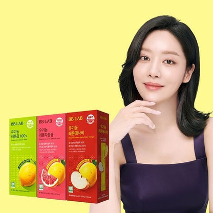 [BB LAB] Organic Lemon Juice Sticks – Refreshing Natural Citrus Blend | 10 Sticks