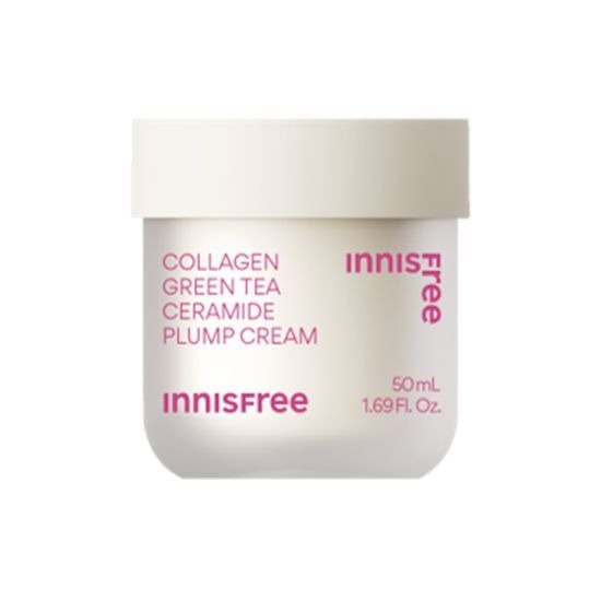 [Innisfree] Collagen Green Tea Ceramide Bounce Cream – Soft Hydrating Glow Finish 50ml