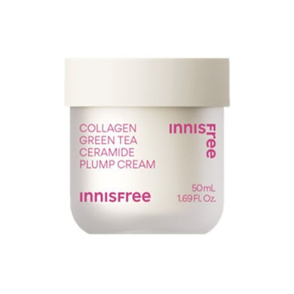 [Innisfree] Collagen Green Tea Ceramide Bounce Cream – Soft Hydrating Glow Finish 50ml