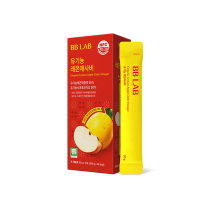 [BB LAB] Organic Lemon Juice Sticks – Refreshing Natural Citrus Blend | 10 Sticks