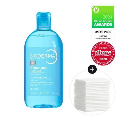 [BIODERMA] Hydrating Toner with Refreshing Water Texture – 500ml Set (+20 Pads) | GlowLab