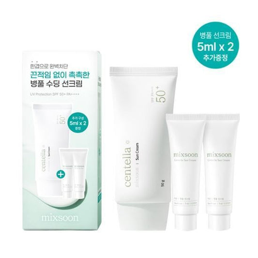 [mixsoon] Vegan Sun Cream SPF50+ PA++++ 50g + 5ml×2 | UV Protection Set