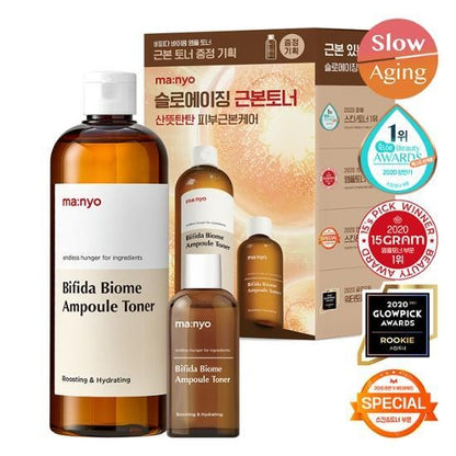 [ma:nyo Factory] Bifida Biome Ampoule Toner | Hydrating & Balancing Care | 400ml + 100ml Set | GlowLab
