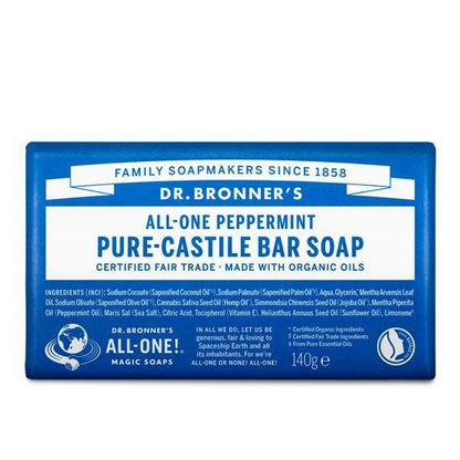 [Dr. Bronner’s] Pure-Castile Bar Soap – Gentle, Creamy Organic Cleanser | 140 g · 5 Variants