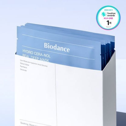 [BIODANCE] Hydro Cera-Nol Real Deep Mask – Deep Moisture & Cooling Hydrogel Sheet | 4 Sheets