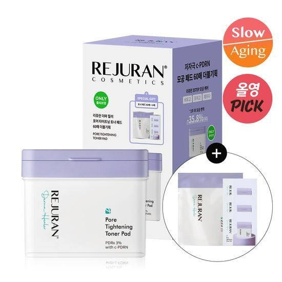 [REJURAN] Toner Pad Set with Fresh, Refined Finish | 60 Pads + Bonus 2 Pads x5