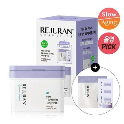 [REJURAN] Toner Pad Set with Fresh, Refined Finish | 60 Pads + Bonus 2 Pads x5