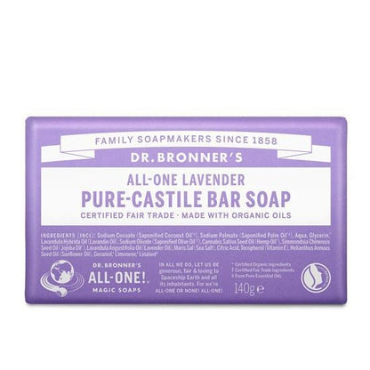 [Dr. Bronner’s] Pure-Castile Bar Soap – Gentle, Creamy Organic Cleanser | 140 g · 5 Variants