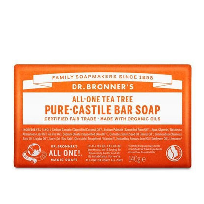 [Dr. Bronner’s] Pure-Castile Bar Soap – Gentle, Creamy Organic Cleanser | 140 g · 5 Variants