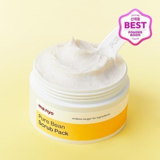 [ma:nyo Factory] Pure Bean Scrub Pack | Gentle Exfoliating & Hydrating Care | 100g + 7g x 2ea