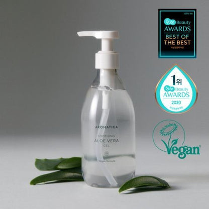 [Aromatica] Soothing Aloe Vera Gel | Vegan Hydrating & Cooling Care | 300ml / 500ml