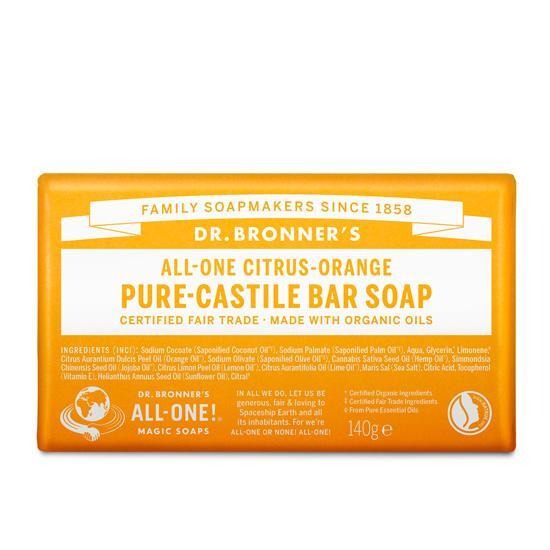 [Dr. Bronner’s] Pure-Castile Bar Soap – Gentle, Creamy Organic Cleanser | 140 g · 5 Variants