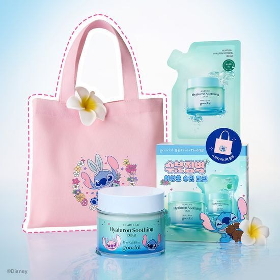 [Goodal] Disney Edition Heartleaf Hyaluron Soothing Cream | Cooling Hydration Gel Cream 75ml Refill Set (+Refill + Mini Bag) | GlowLab