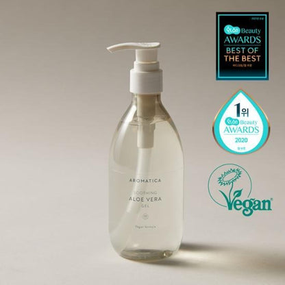 [Aromatica] Soothing Aloe Vera Gel | Vegan Hydrating & Cooling Care | 300ml / 500ml
