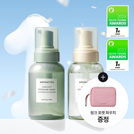[Aromatica] Pure & Soft Feminine Wash 170ml | Gentle Daily & Refreshing Care (3 Types – Duo / Refill)