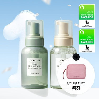 [Aromatica] Pure & Soft Feminine Wash 170ml | Gentle Daily & Refreshing Care (3 Types – Duo / Refill)
