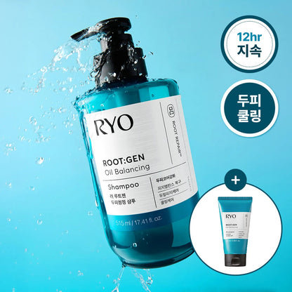 [Ryo] Oil Balancing Shampoo Refreshing Lightweight Clean Finish 515ml + 100ml Set