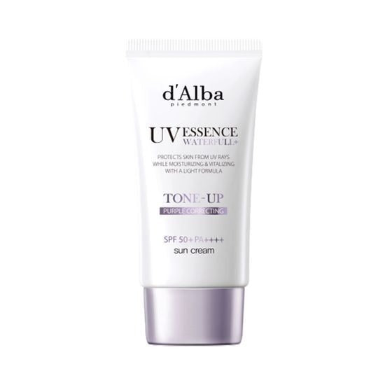 [d’Alba] Waterfull Tone-Up Sun Cream (Purple) 50ml x2 | SPF 50+ PA++++ | Brightening & Moisturizing UV Essence